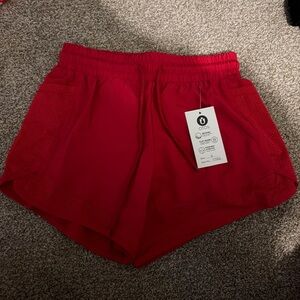 Otos Women's Red Athletic Shorts